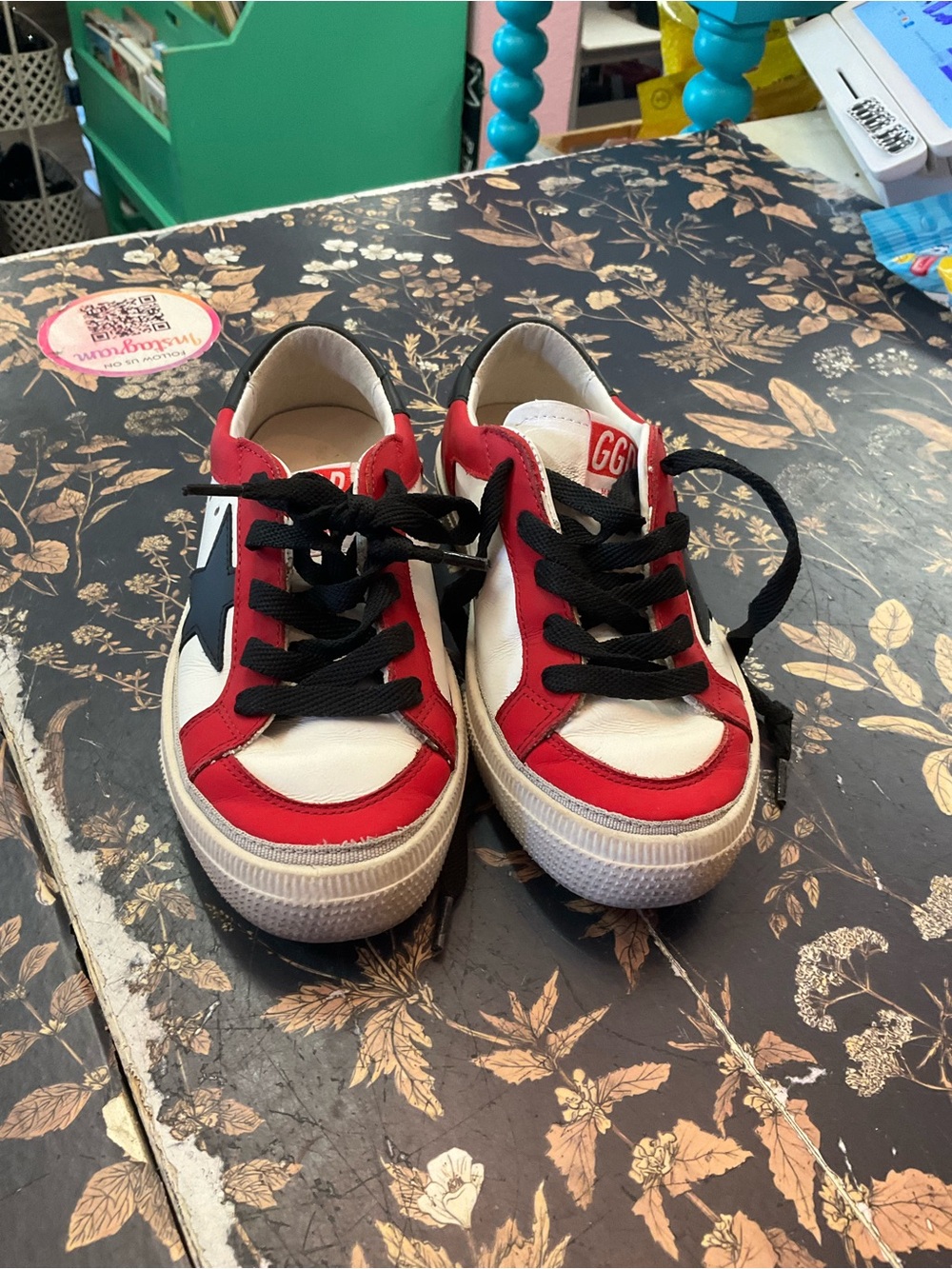 Golden Goose Kids Red, White & Black Low-Top Sneakers